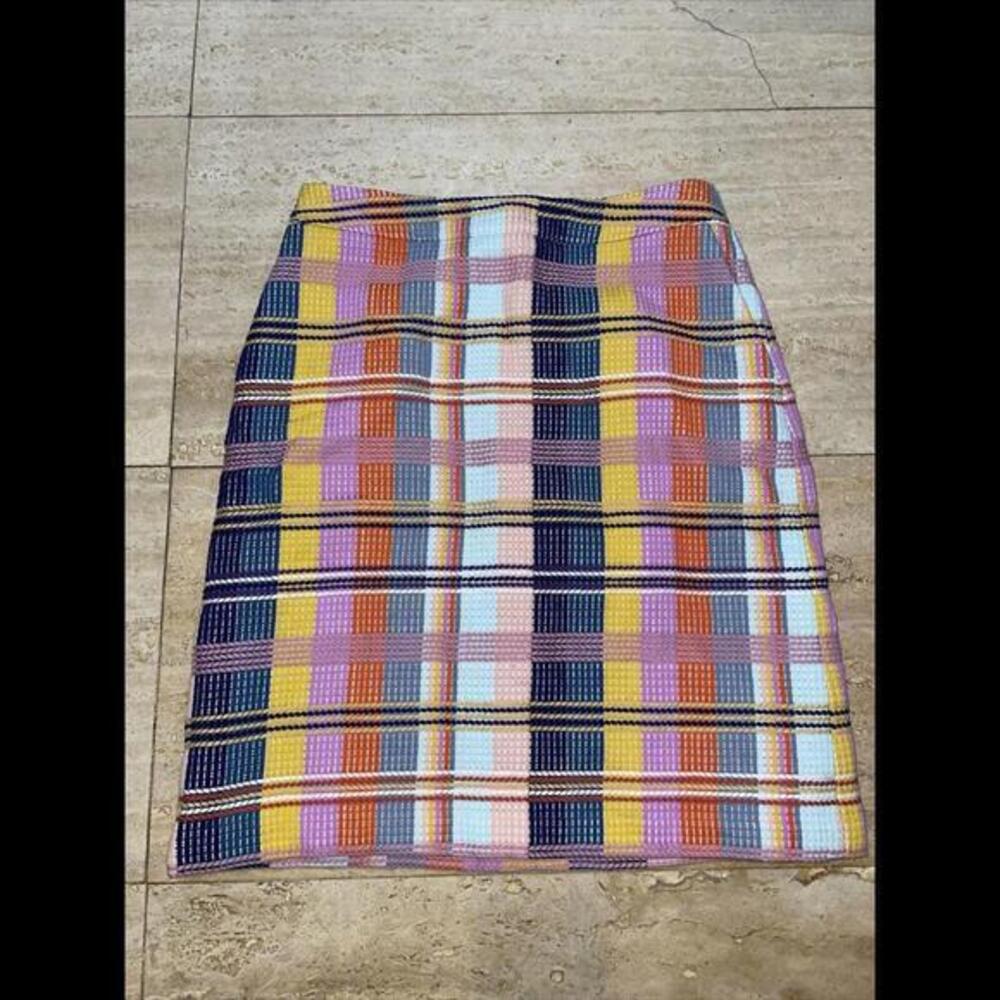 Nordstrom Halogen Multicolor Block‎ Knit Quilt Skirt Size 2